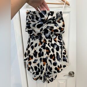 Leopard print romper